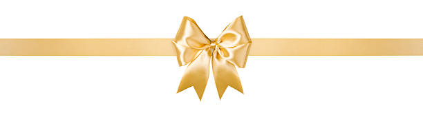 istock Gold Bow and Ribbon Isolated 2242450582