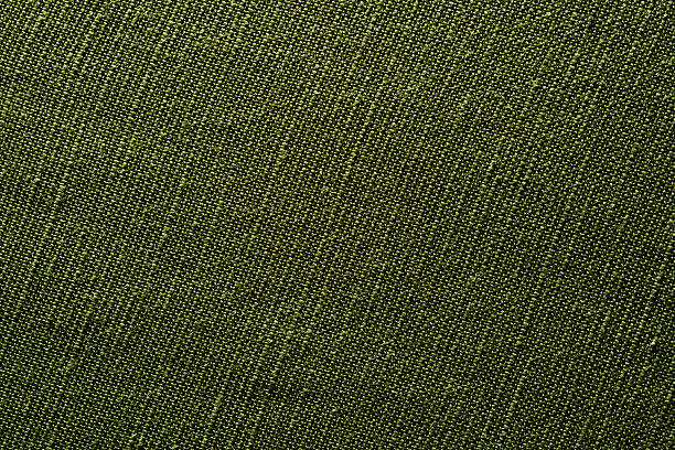 Close up of the fabric of an old yellow mountain raincoat