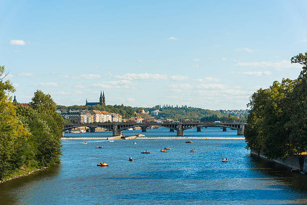 istock River with Boats and Historic Bridge View 2242461827