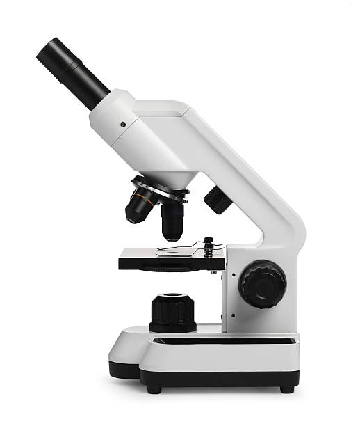 istock Modern microscope isolated on white. Medical equipment 2242467770