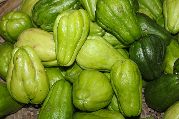 istock Freshly Harvested Green Chayote Squash Full Frame 2242469666