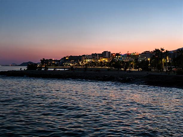 istock calm evening by coast, tranquil evening stroll on seaside with glowing skyline and gentle waves 2242470589