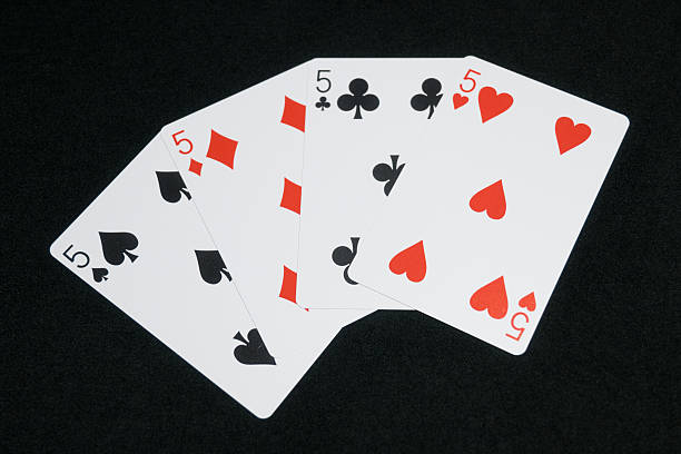 istock Four 5s of Playing Cards 2242473254