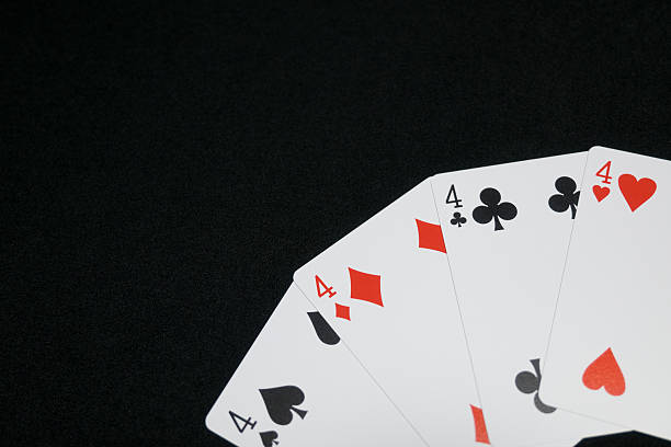 istock Four 4s of Playing Cards 2242474347