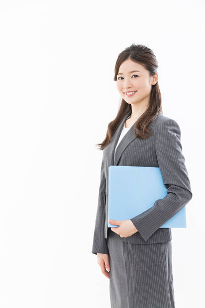 Asian businesswoman holding a file