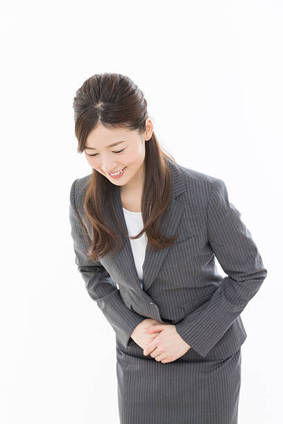 istock Business woman bowing 2242481460