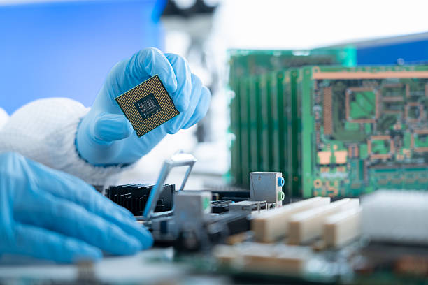 A man researching semiconductors
