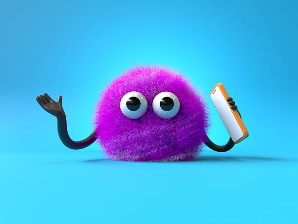 abstract cute cartoon grape inflate effect 3D pattern background