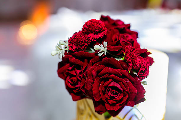 Close-Up Of Bouquet Of Red Roses
