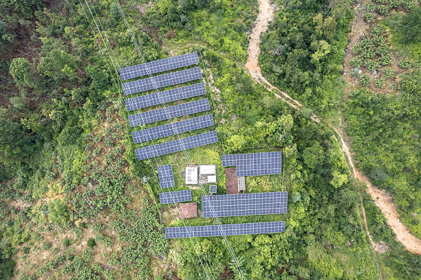 istock Solar power generation equipment in the countryside 2242502165