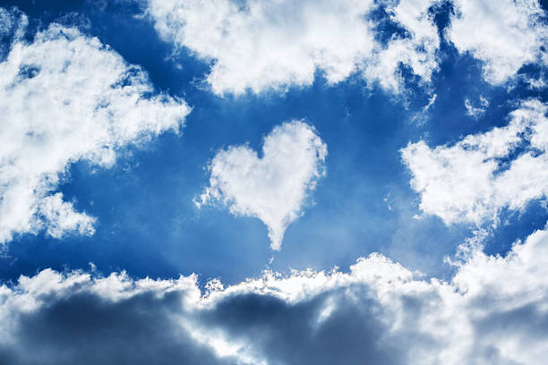 istock Cloud heart in the sky beautiful.  Clouds. Blue sky. Summer 2242508335