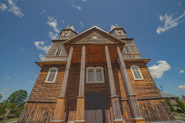 An ancient Catholic church in Belarus. Western Europe.