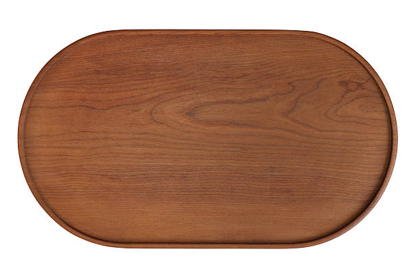istock Wooden serving tray top view 2242517354