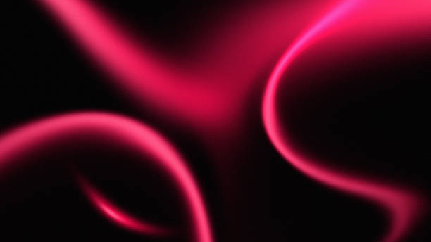 istock A stunning pink neon abstract background with flowing wave patterns on a dark backdrop. 2242523464