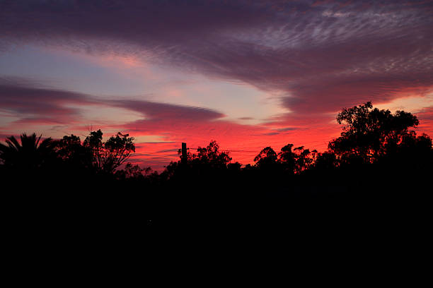Spectacular sunset with Altocumulus clouds in southern Spain