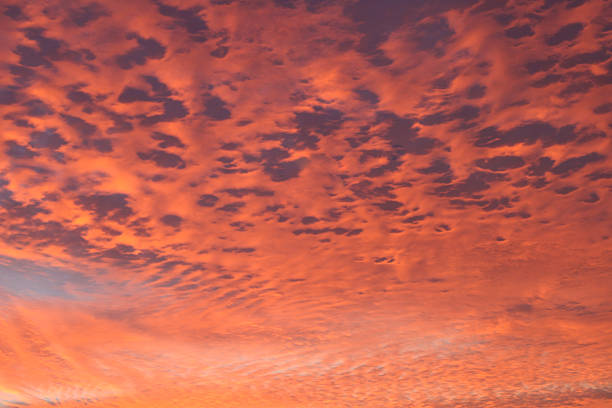 Spectacular sunset with Altocumulus clouds in southern Spain
