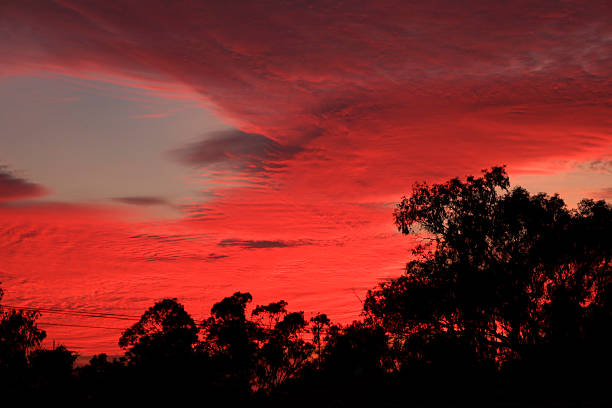 Spectacular sunset with Altocumulus clouds in southern Spain