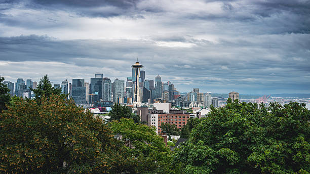 istock Overcast Day in Seattle Skyline with Space Needle 2242526088