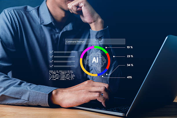 istock Thoughtful Professional Evaluating AI Data Insights on a Laptop Screen with Colorful Graphs and Digital Elements in a Modern Workspace 2242529776