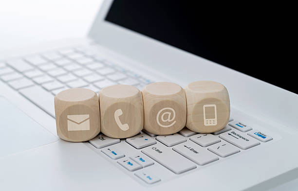 istock Contact us icons on laptop keyboard 2242532898