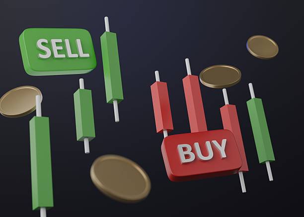 Candlestick Chart with Buy and Sell Buttons  Stock Market Trading Concept. 3d illustration Candlestick Chart with Buy and Sell Buttons  Stock Market Trading Concept. 3d illustration best stocks for cfd trading stock pictures, royalty-free photos  images