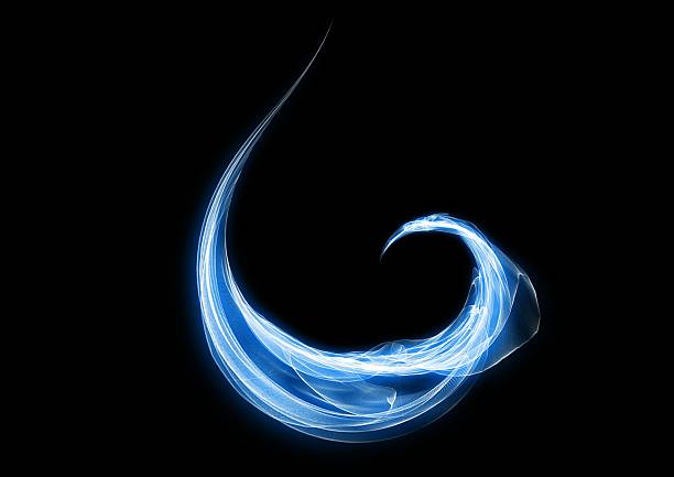 istock 3d illustration of blue luminous smoke waves 2242543828