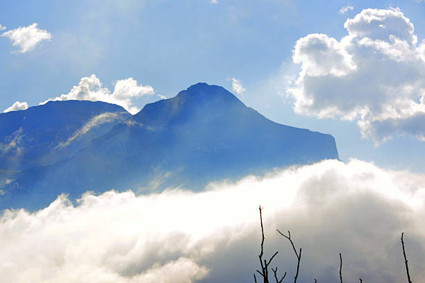 Clouds on Mount Zampa, in the Sibillini mountain range, Marche, Italy.