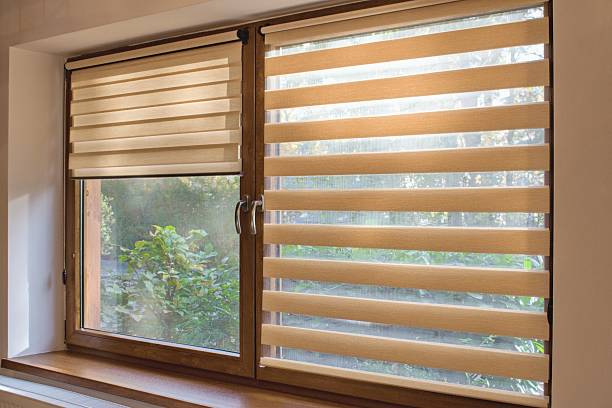 istock Window roller, duo system day and night.  Cozy home interior. 2242553171
