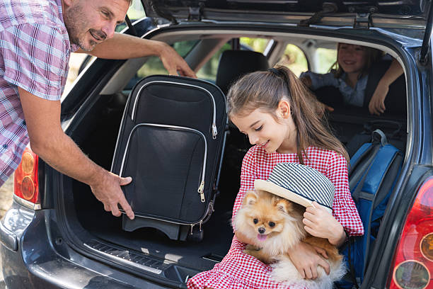 istock Family Packing for Road Trip with Pet Dog 2242559844