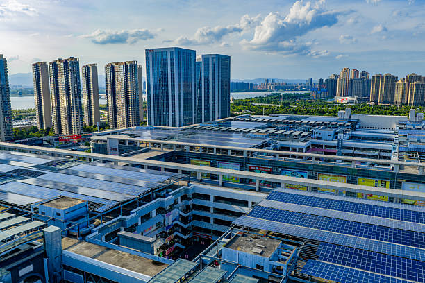 istock Rooftop solar photovoltaic panels 2242560469