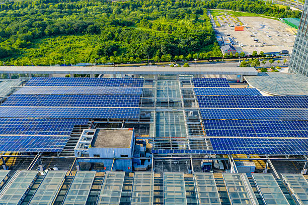 istock Rooftop solar photovoltaic panels 2242560495