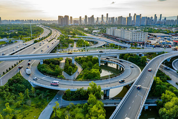 istock Urban overpass traffic road 2242560738