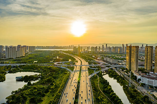 istock Urban overpass traffic road 2242561532