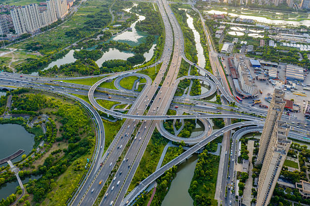 istock Urban overpass traffic road 2242562567