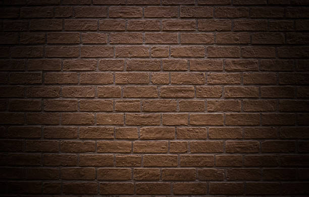 Brown brick wall texture details of the building, background objects