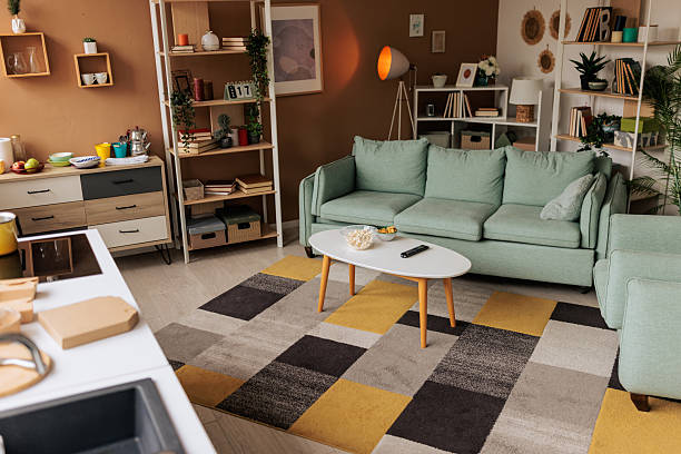 istock Modern Kitchen and Living Room 2242581102