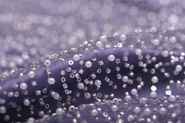 istock Spangle purple fabric with pearls 2242586104