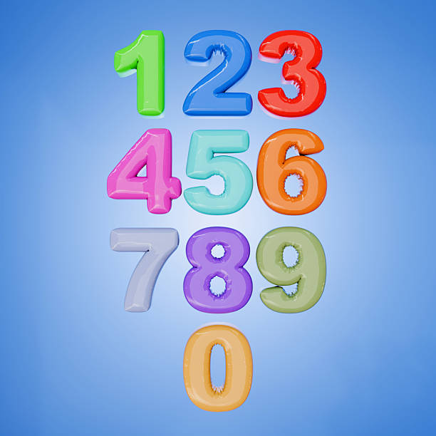 istock Close up of multicolored numbers 2242589482