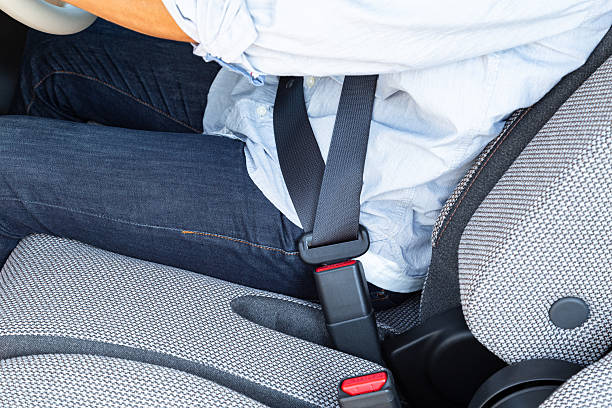 istock Man fastening his seat belt 2242599569
