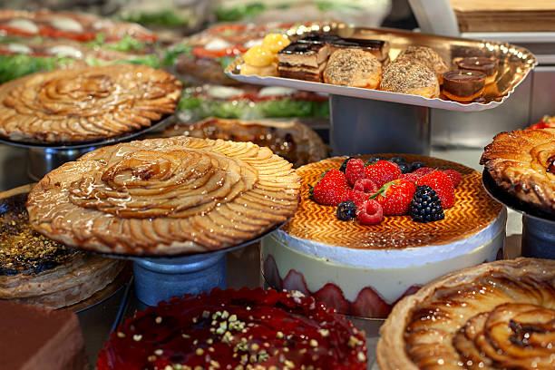 istock Appetizing display in the pastry shop window 2242603336