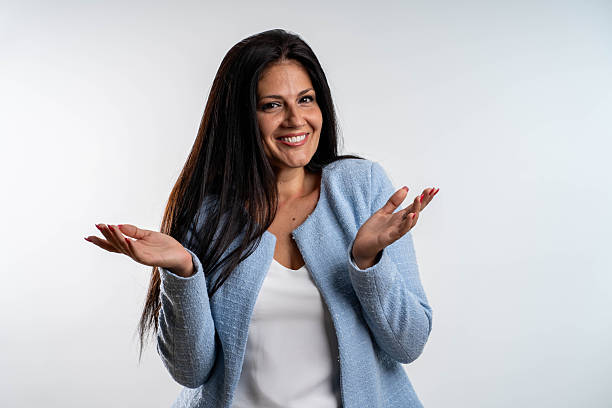 istock Confused businesswoman isolated on white background 2242604564
