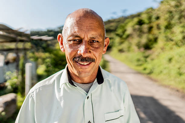 Portrait of a farmer on a farm