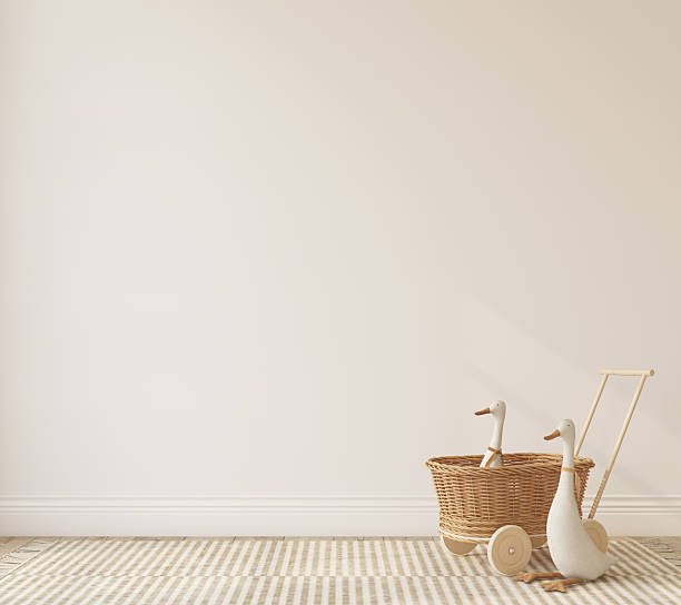 istock Nursery interior in scandinavian style. 3d render. 2242607259