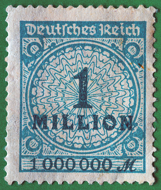 istock GERMANY - CIRCA 1923:Postage stamp printed in Germany shows Value in Millionen, Inflation Series serie, circa 1923.Philately.World stamp collection. 2242608585