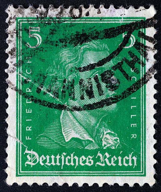 GERMANY - CIRCA 1926:A postage stamp printed in Germany, shows Friedrich von Schiller, poet and writer, circa 1926.Philately.World stamp collection.
