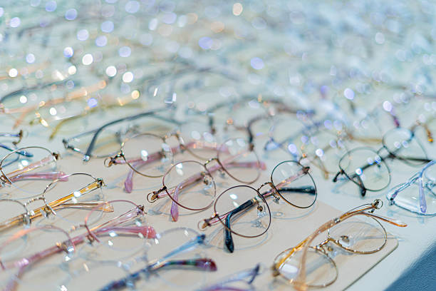 istock Glasses are on display at an eyeglass store. 2242609247