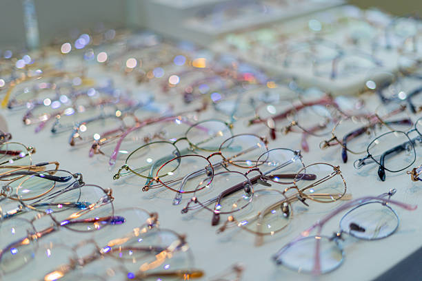 istock Glasses are on display at an eyeglass store. 2242609252