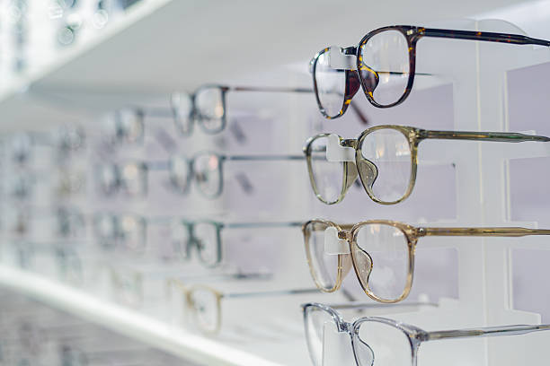 istock Glasses are on display at an eyeglass store. 2242609301