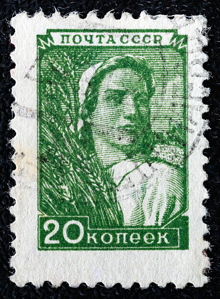 istock USSR-CIRCA 1957:Postage stamp printed in Soviet Union (Russia) shows Farm female worker, Definitive Issue No.8 serie, circa 1957.Philately.World stamp collection 2242610605