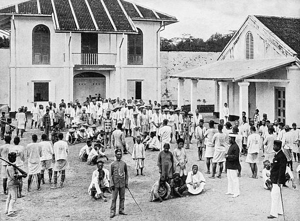 vězení, singapur - bránění fotky stock ilustrace